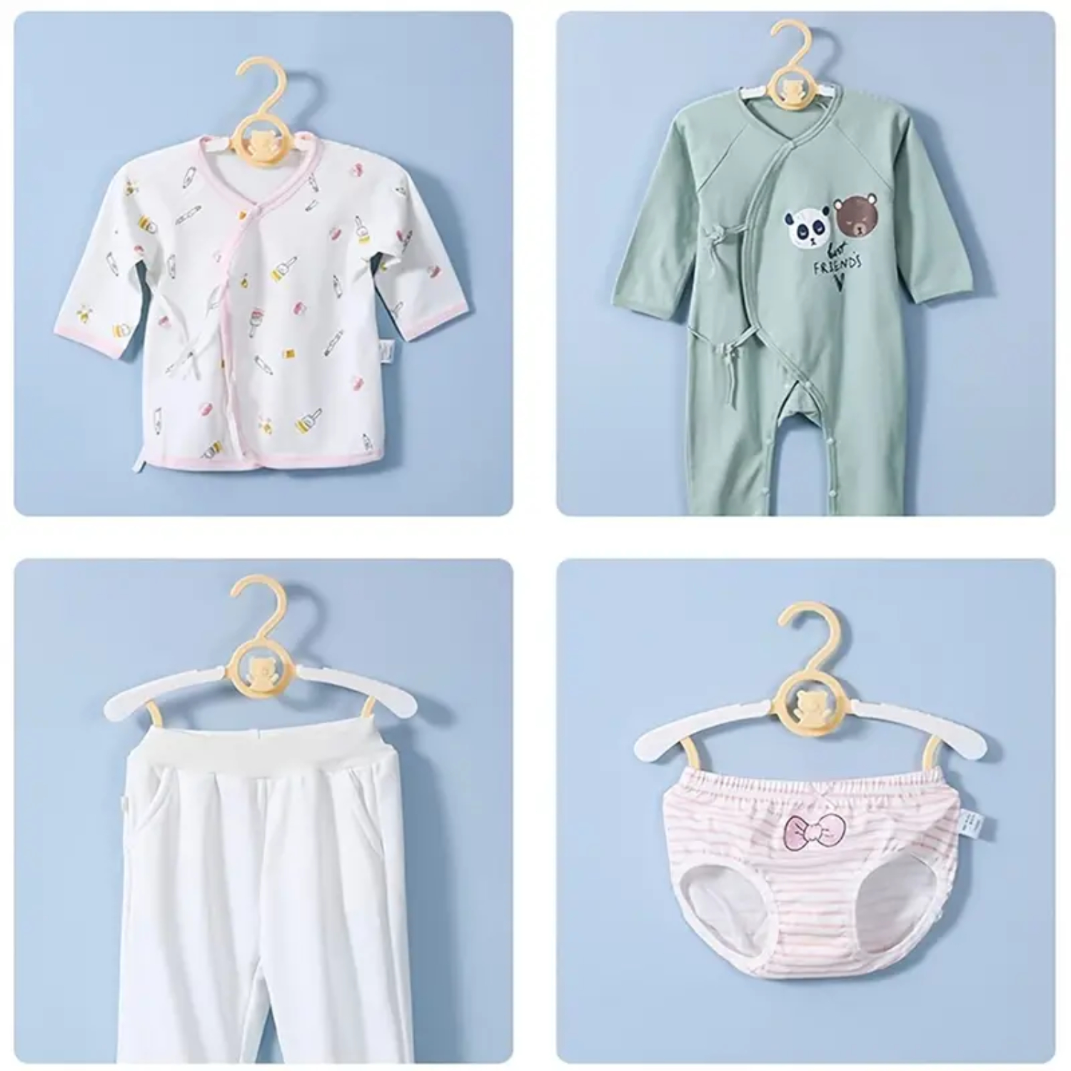 Adorable Non-Slip Set of 5 Sli - Baby Nursery Hangers のレビューと価格