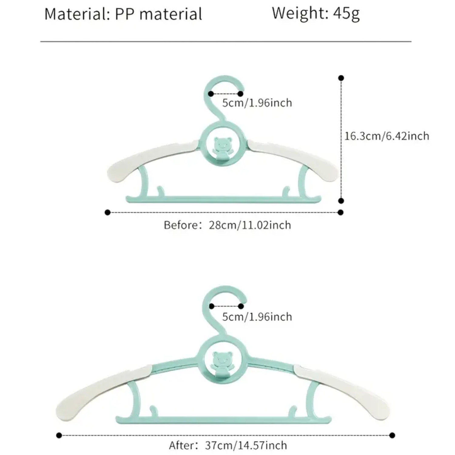Adorable Non-Slip Set of 5 Sli - Baby Nursery Hangers のレビューと価格