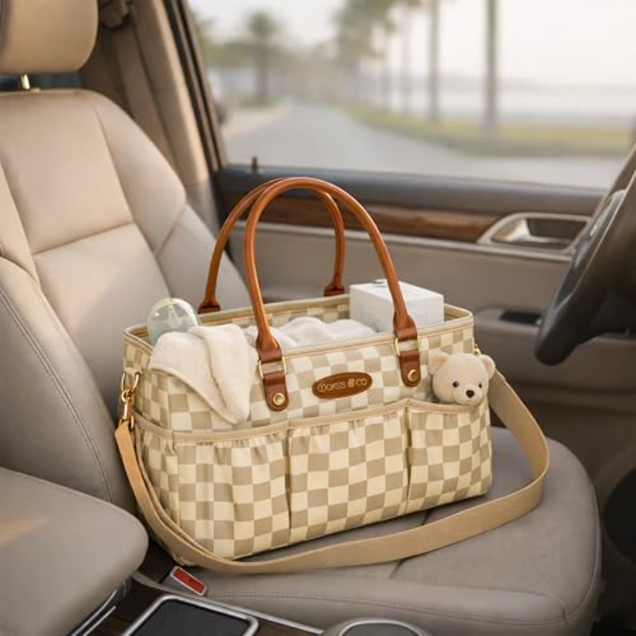 Luxe Diaper Caddy Organizer, E - Baby Nursery Essentials のレビューと価格