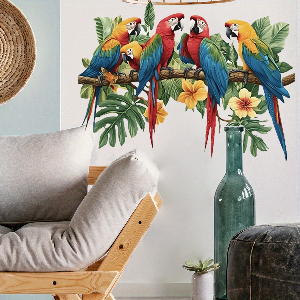 3Pcs Parrots on Branch Wall St - Baby Nursery Design のレビューと価格