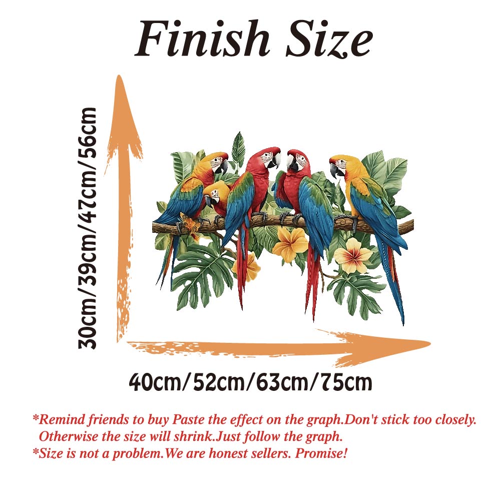 3Pcs Parrots on Branch Wall St - Baby Nursery Design のレビューと価格