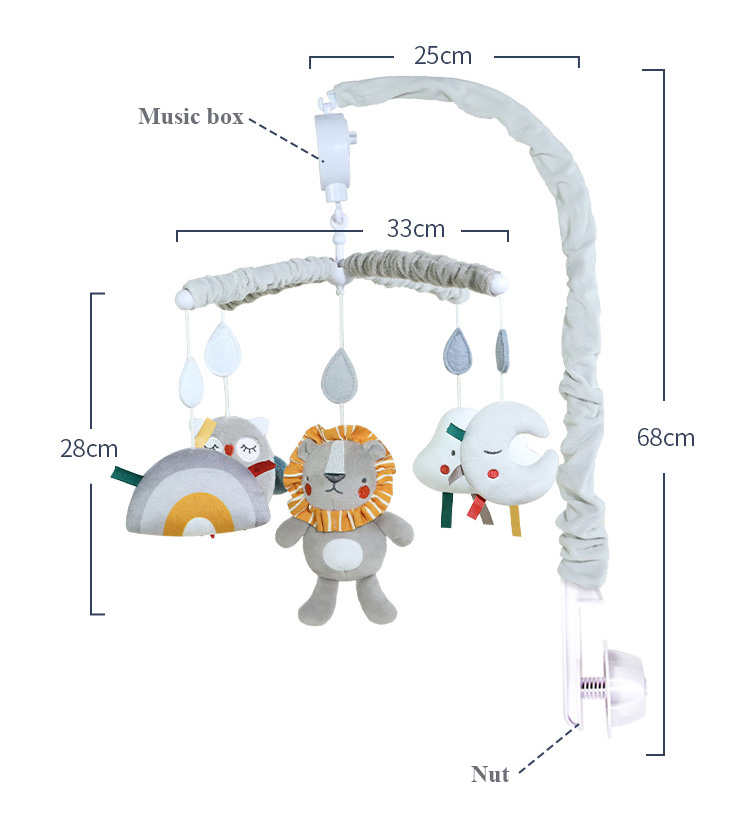 Baby Crib Mobile Bed Bell Ratt - Crib Mobile Musical のレビューと価格