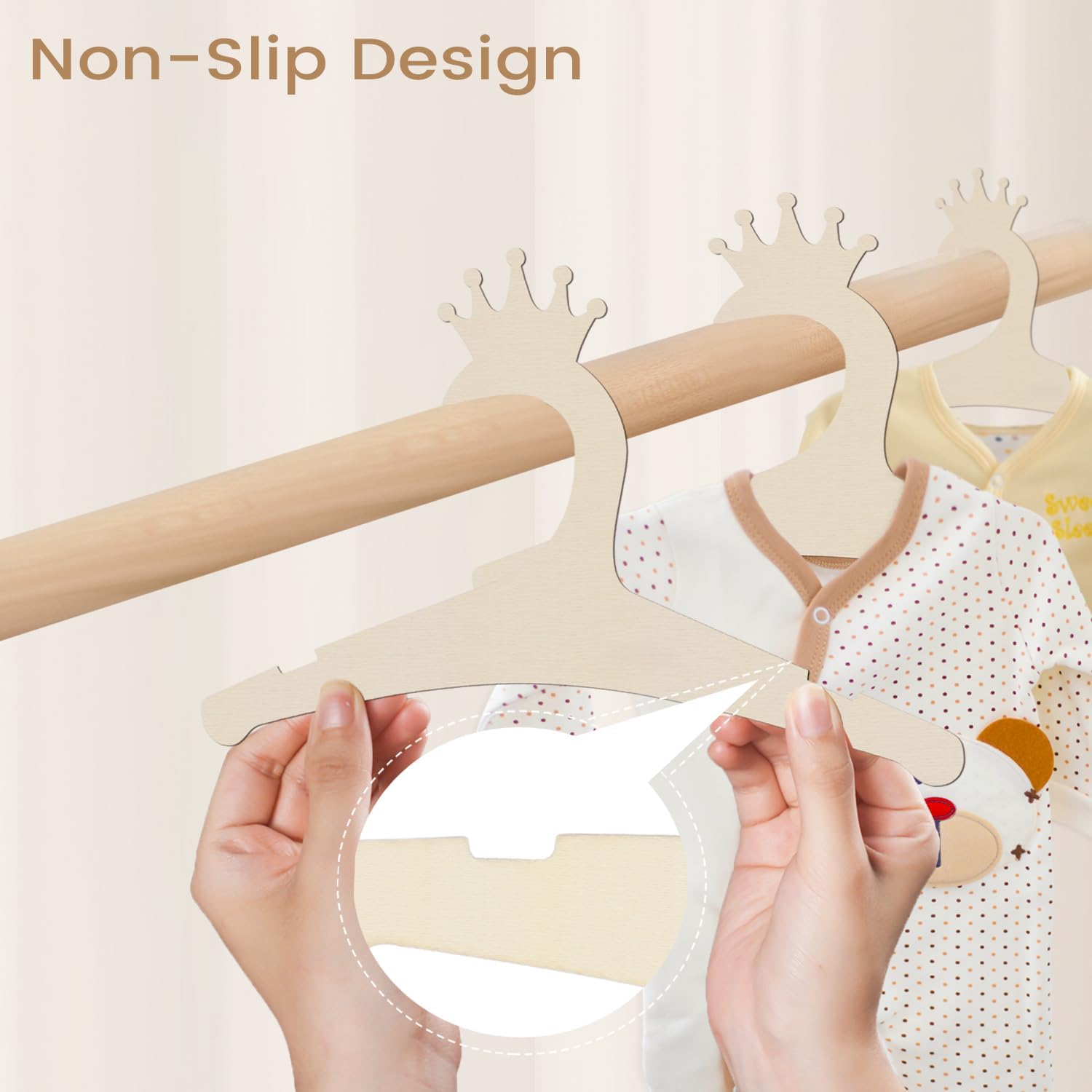 Wooden Baby Hangers 9 Inch, Cu - Baby Nursery Hangers のレビューと価格