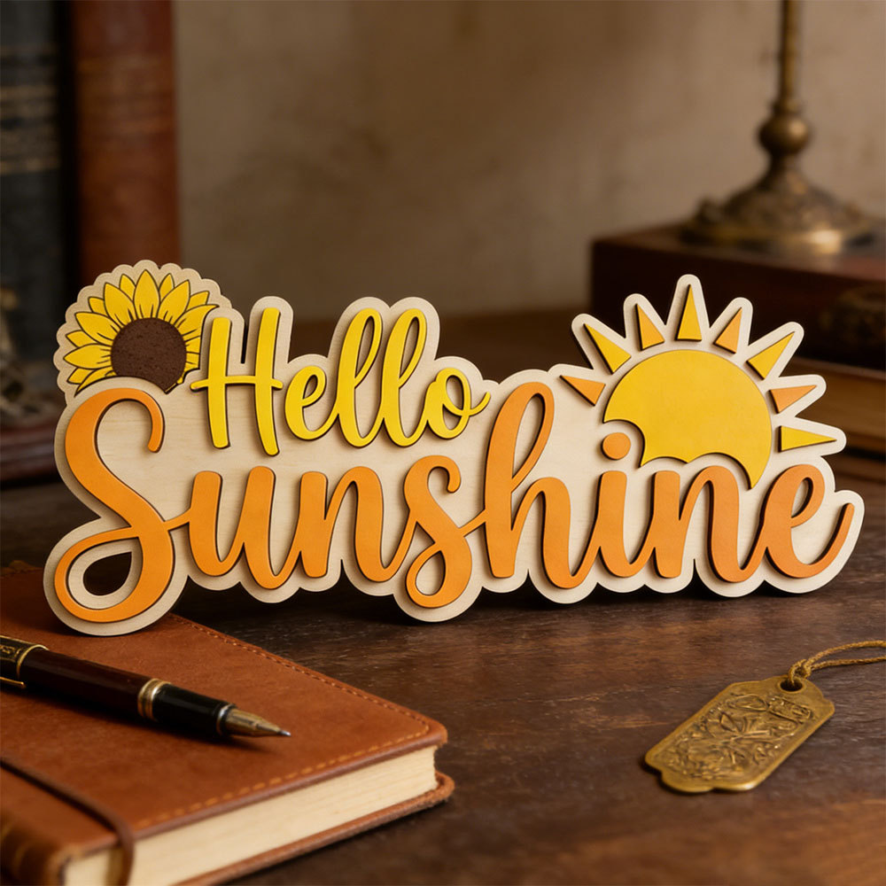 Hello Sunshine 3D Wooden Sign  - Baby Nursery Usa のレビューと価格