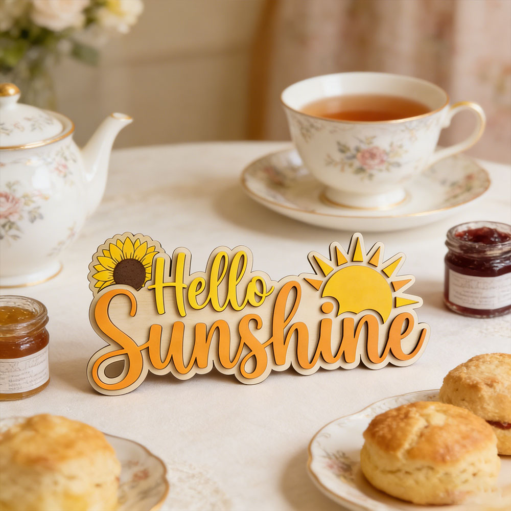 Hello Sunshine 3D Wooden Sign  - Baby Nursery Usa のレビューと価格