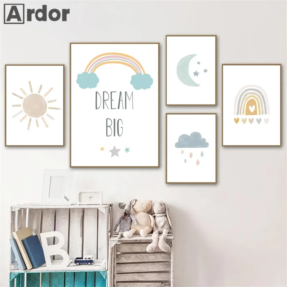 Cartoon Sun Moon Cloud Rainbow - Baby Nursery You Are My Sunshine のレビューと価格