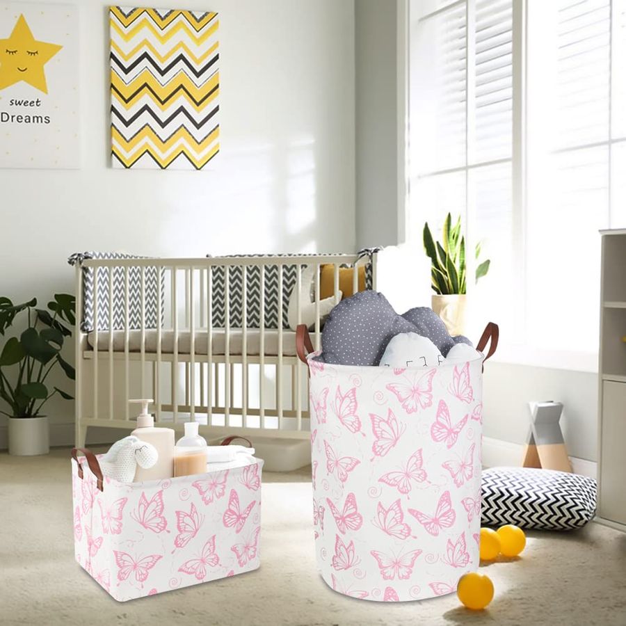 Pink Laundry Basket,Waterproof - Baby Nursery Laundry Basket のレビューと価格