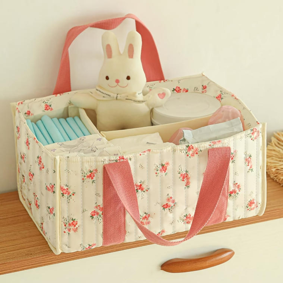 Floral Diaper Caddy Organizer, - Baby Nursery Essentials のレビューと価格