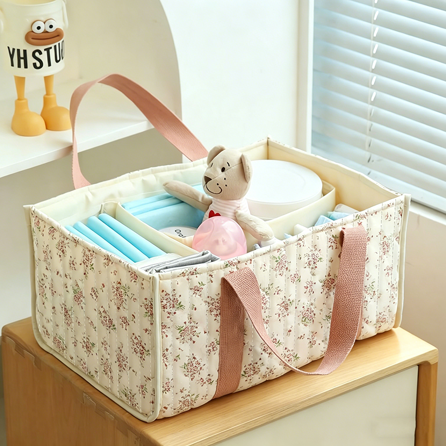 Floral Diaper Caddy Organizer, - Baby Nursery Essentials のレビューと価格