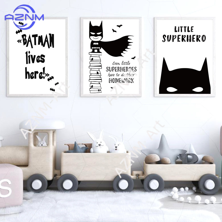 Wall Art Canvas Painting Bat C - Baby Nursery Wall Art のレビューと価格