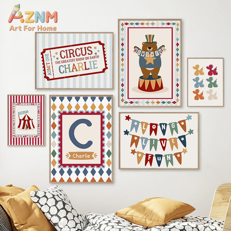Circus Bear Magician Dog Quote - Baby Nursery Quotes Wall Art のレビューと価格