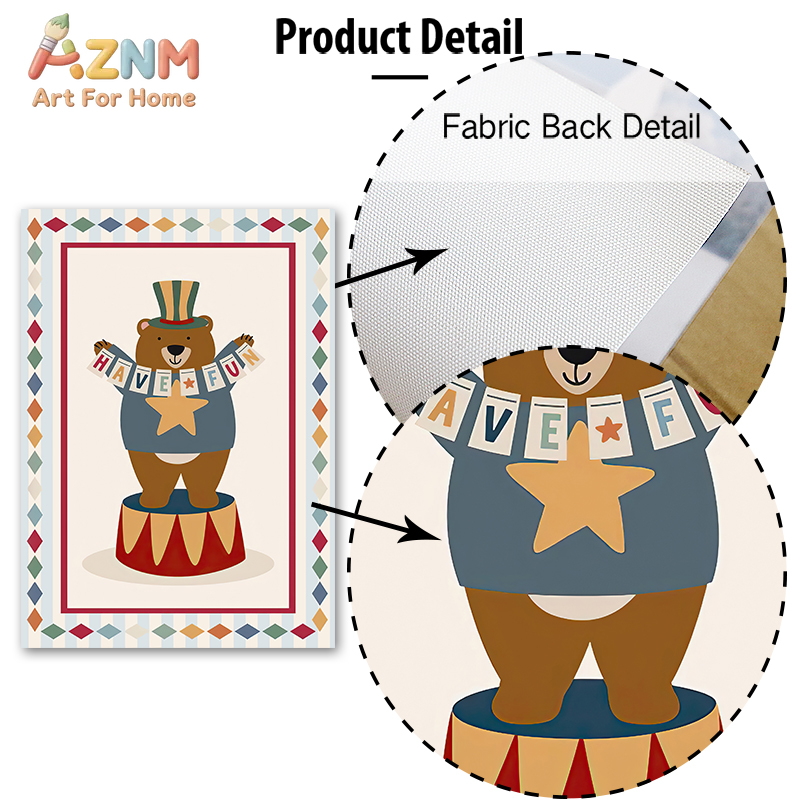 Circus Bear Magician Dog Quote - Baby Nursery Quotes Wall Art のレビューと価格
