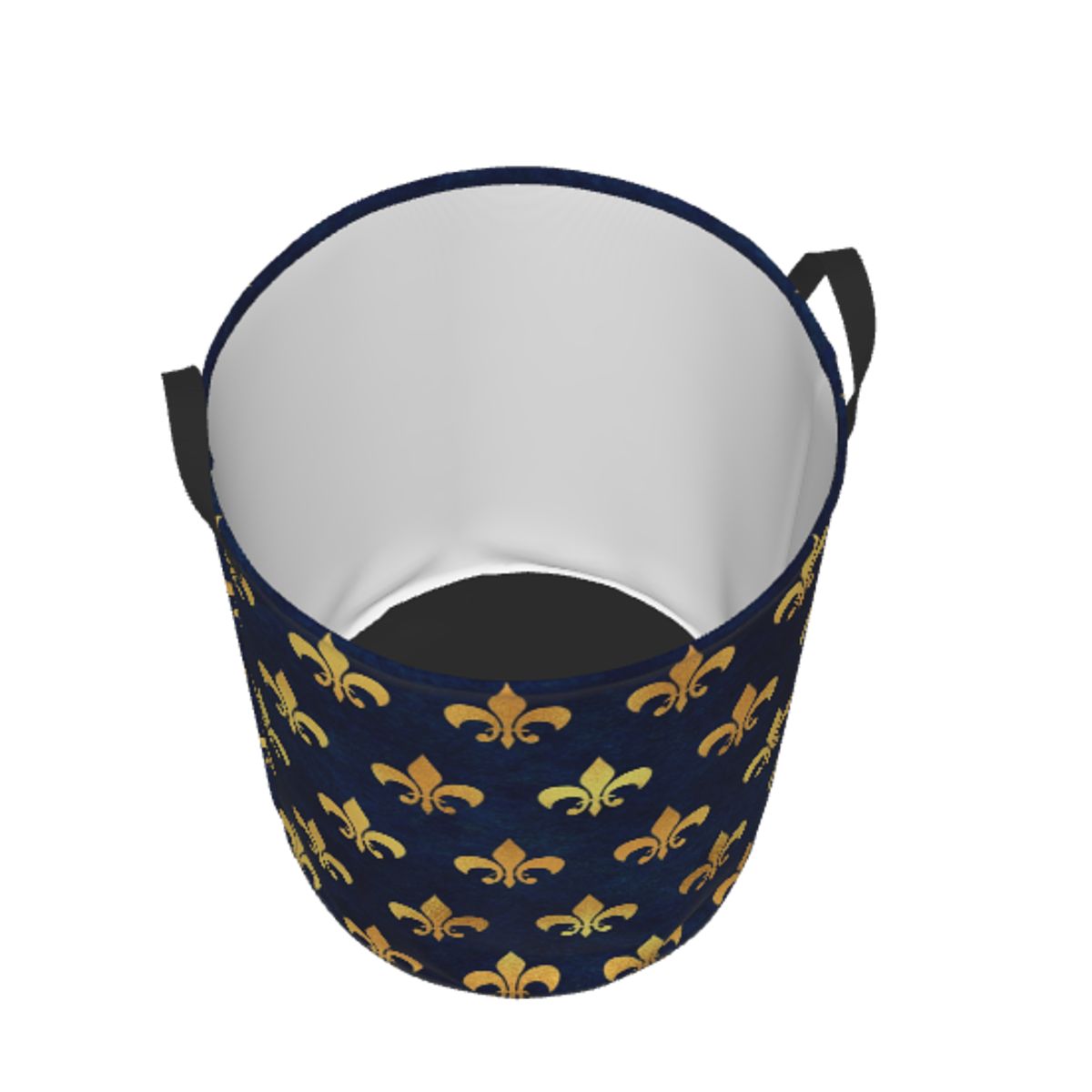 Royal Gold Blue Grunge Fleur D - Baby Nursery Laundry Basket のレビューと価格