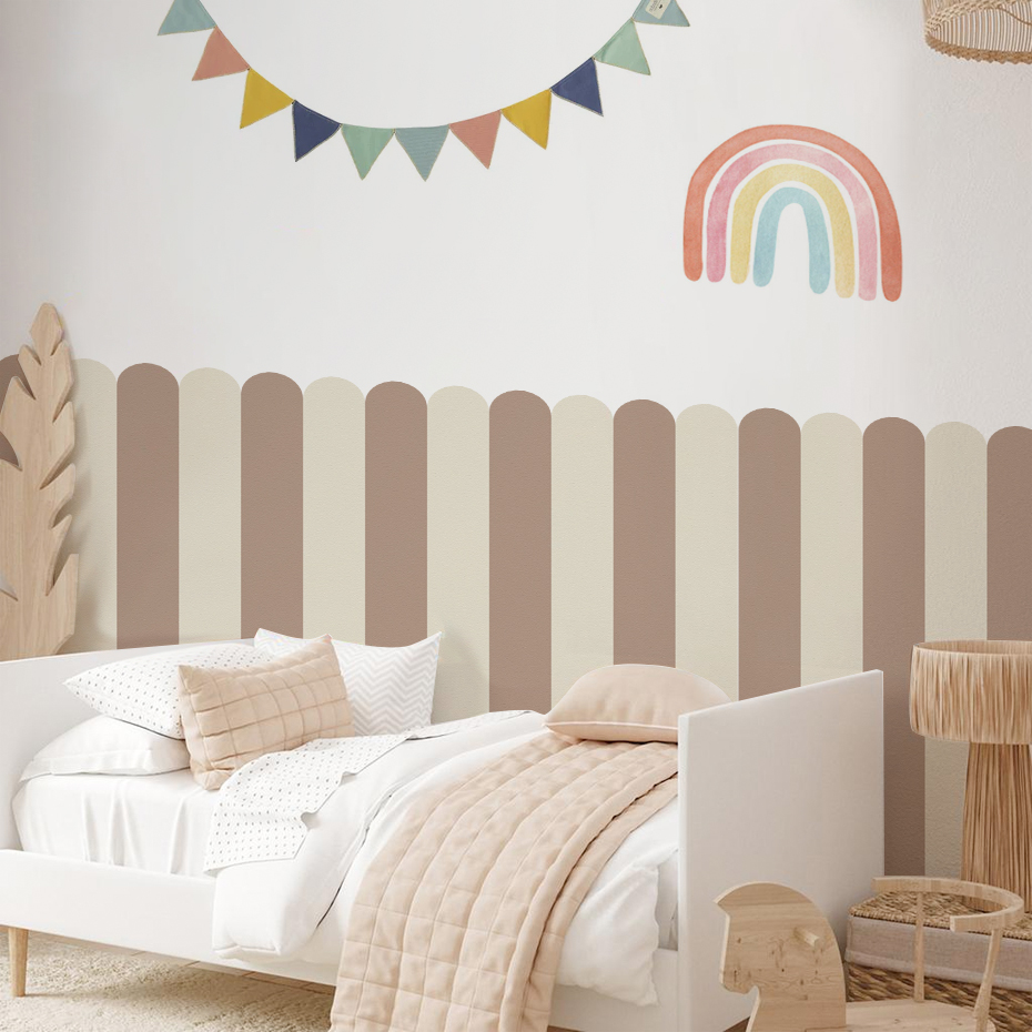 Multicolor Vertical Striped Ar - Baby Nursery Stickers のレビューと価格