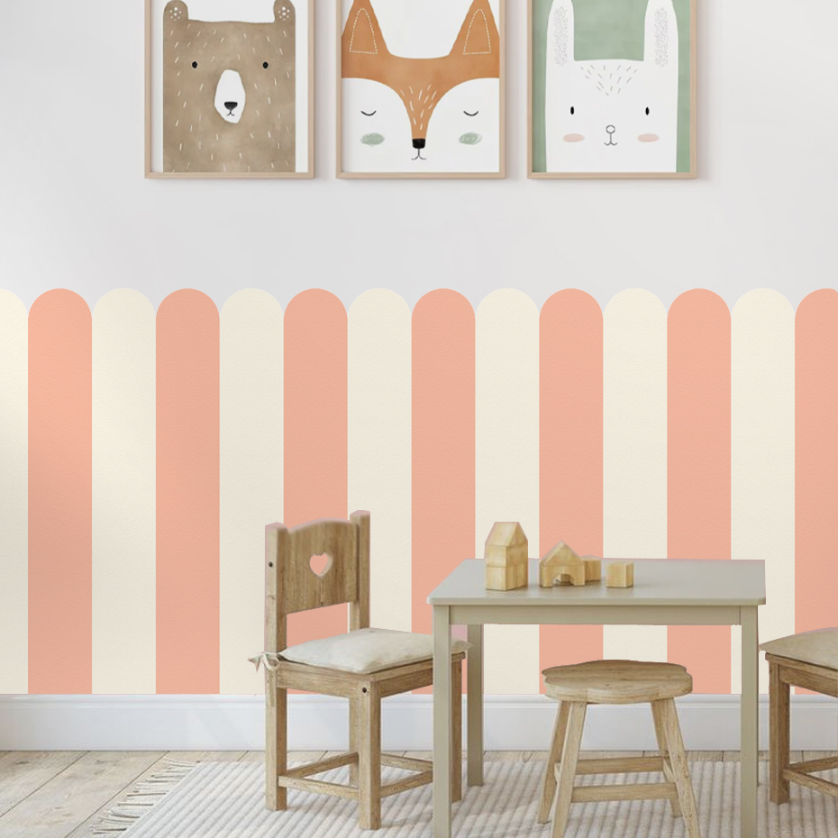 Multicolor Vertical Striped Ar - Baby Nursery Stickers のレビューと価格