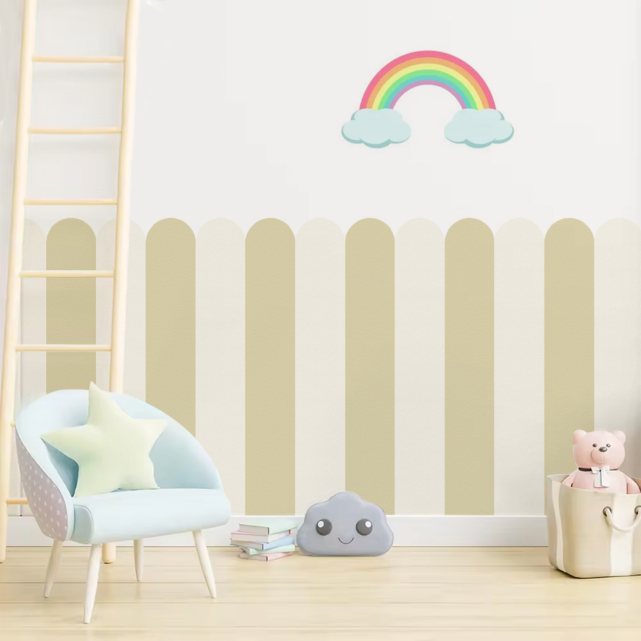 Multicolor Vertical Striped Ar - Baby Nursery Stickers のレビューと価格