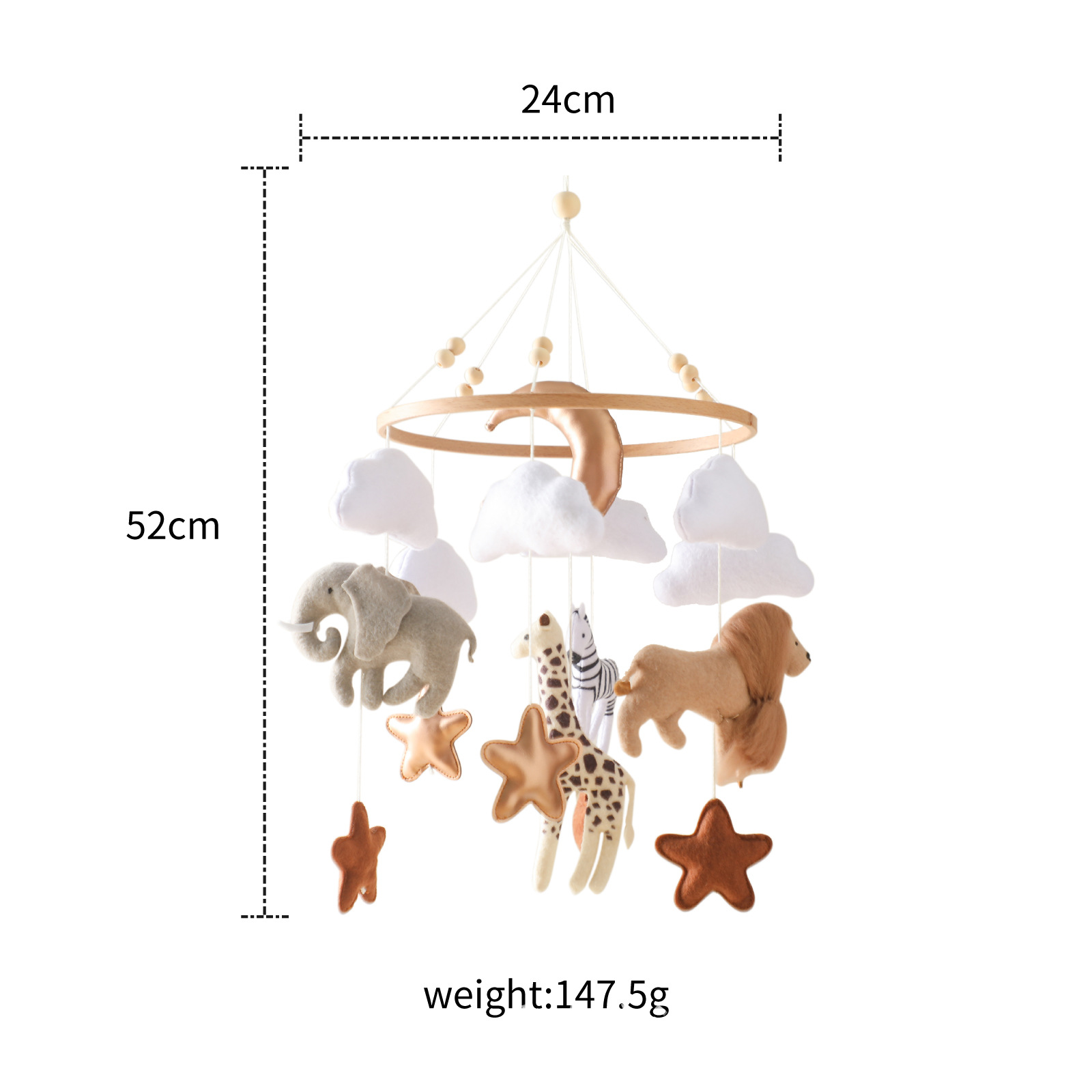 Hot Sale Nordic Handmade Felt  - Baby Nursery Crib のレビューと価格