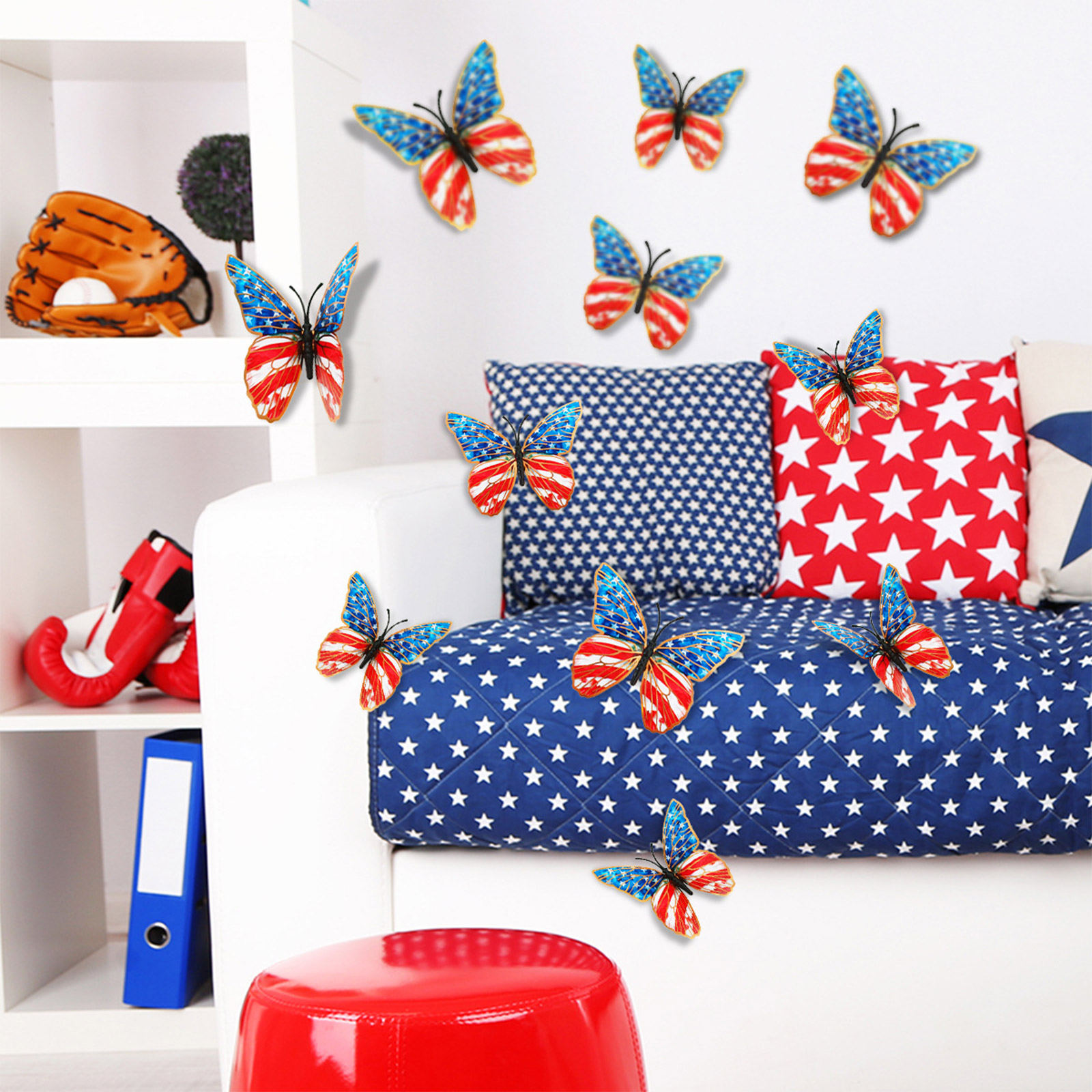 3d Butterfly Wall Stickers Ame - Baby Nursery Stickers のレビューと価格