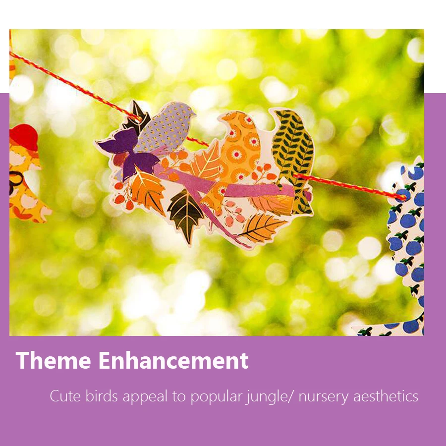 1.8m Bird Animal Party Banner  - Baby Nursery Garland のレビューと価格