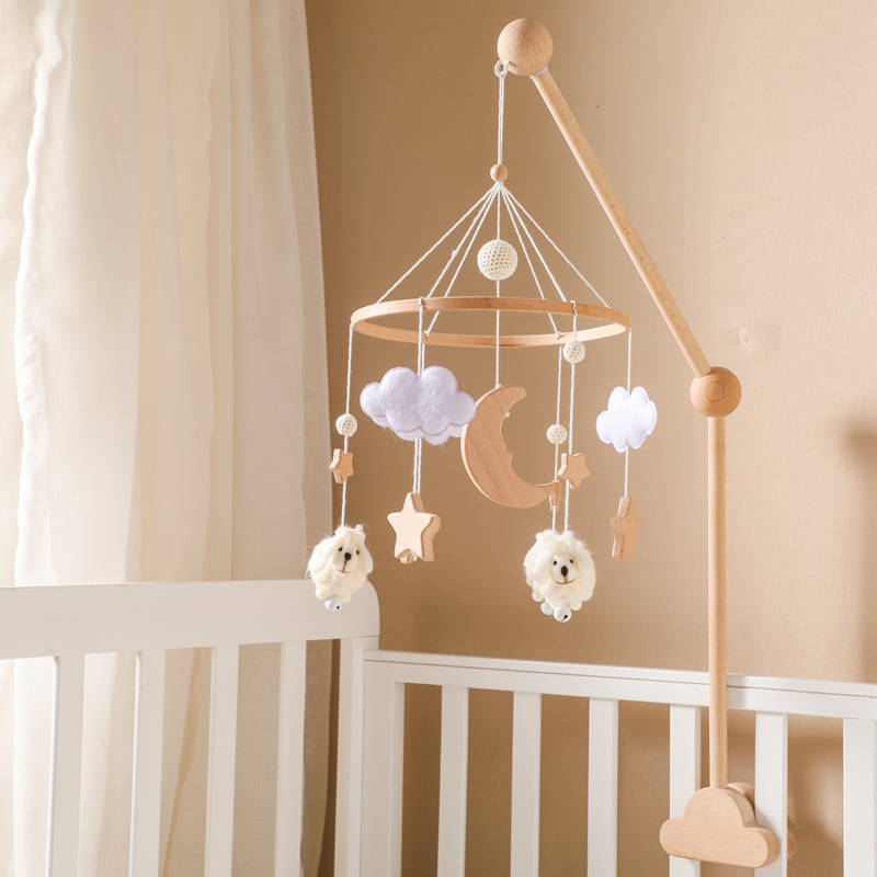 Wooden Baby Rattle Mobile 0-12 - Crib Mobile Musical のレビューと価格