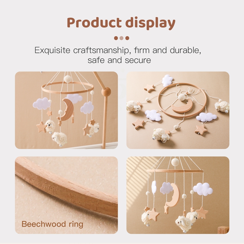 Wooden Baby Rattle Mobile 0-12 - Crib Mobile Musical のレビューと価格