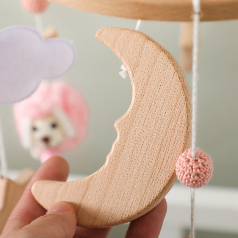 Wooden Baby Rattle Mobile 0-12 - Crib Mobile Musical のレビューと価格