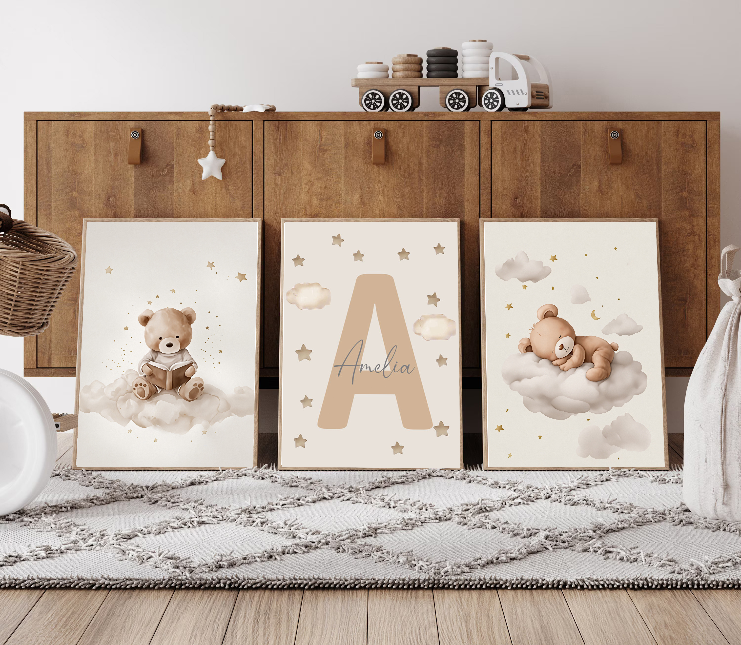 3pcs/set Bohemian Teddy Bear A - Baby Nursery Design のレビューと価格