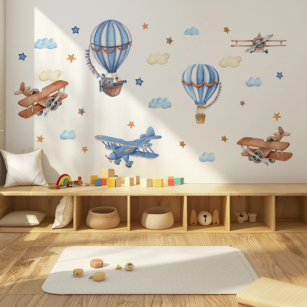 Cartoon Airplanes Hot Airballo - Baby Nursery Design のレビューと価格