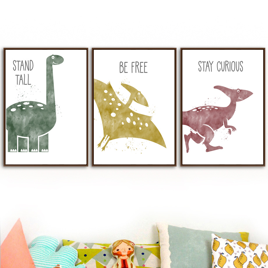 Cute Dinosaur Cartoon Animal Q - Baby Nursery Quotes Wall Art のレビューと価格