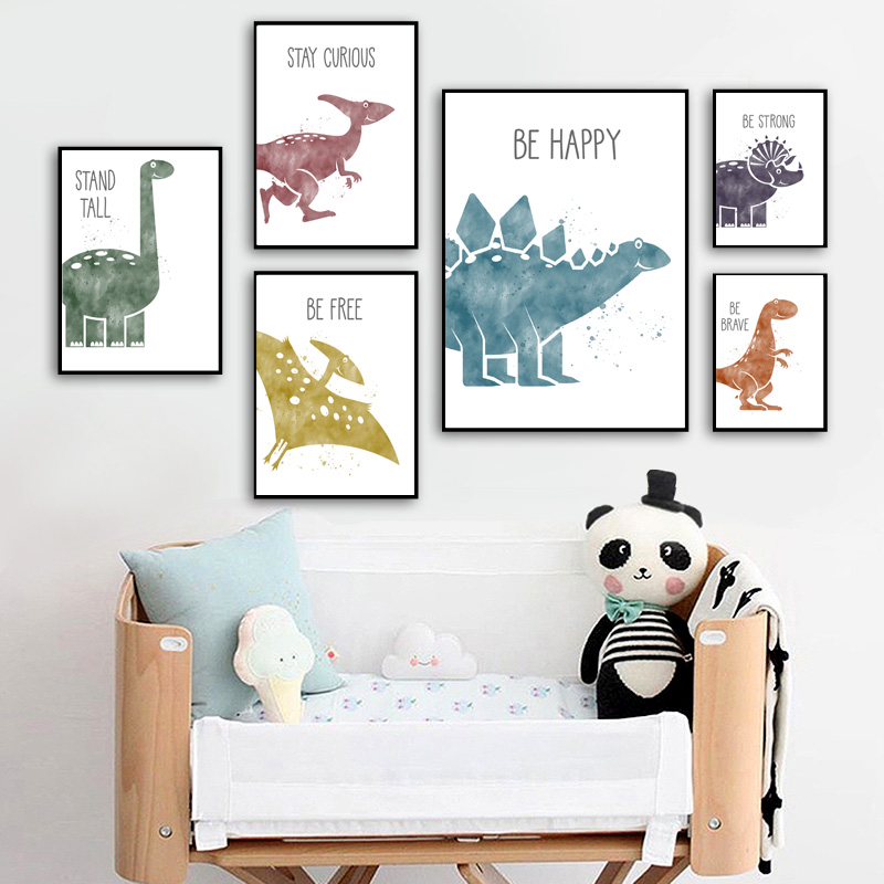Cute Dinosaur Cartoon Animal Q - Baby Nursery Quotes Wall Art のレビューと価格